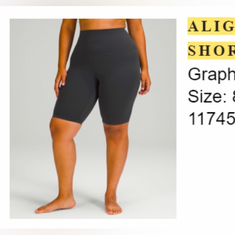 ALIGN SUPER HIGH-RISE SHORT 10” GRAPHITE GREY